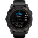fenix 7 Pro Sapphire Solar Smartwatch - 47mm, Carbon Gray DLC Titanium Case, Black Band