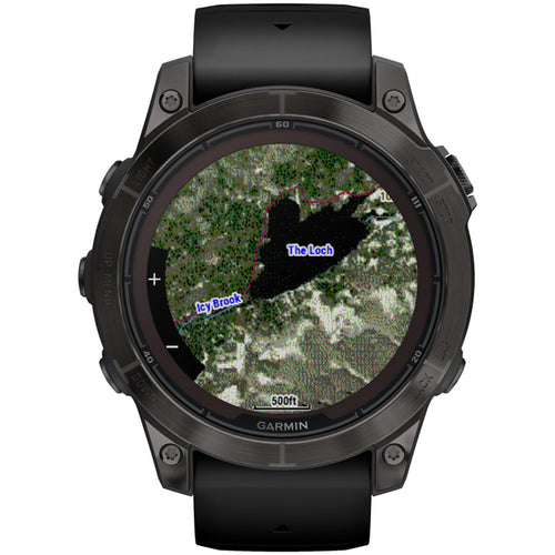 fenix 7 Pro Sapphire Solar Smartwatch - 47mm, Carbon Gray DLC Titanium Case, Black Band