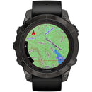 fenix 7 Pro Sapphire Solar Smartwatch - 47mm, Carbon Gray DLC Titanium Case, Black Band