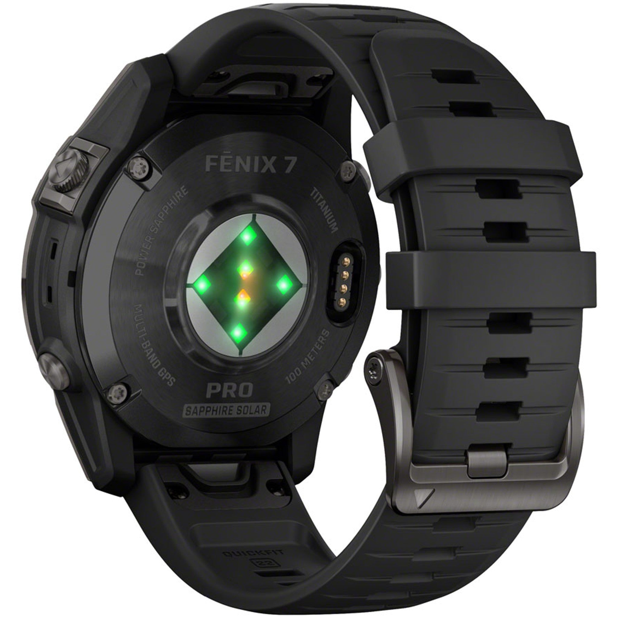 fenix 7 Pro Sapphire Solar Smartwatch - 47mm, Carbon Gray DLC Titanium Case, Black Band