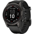 fenix 7S Pro Sapphire Solar Smartwatch - 42mm, Carbon Gray DLC Titanium Case, Black Band