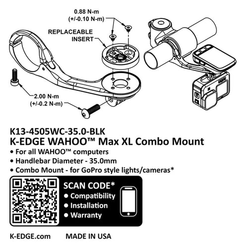Wahoo Max XL Combo Mount