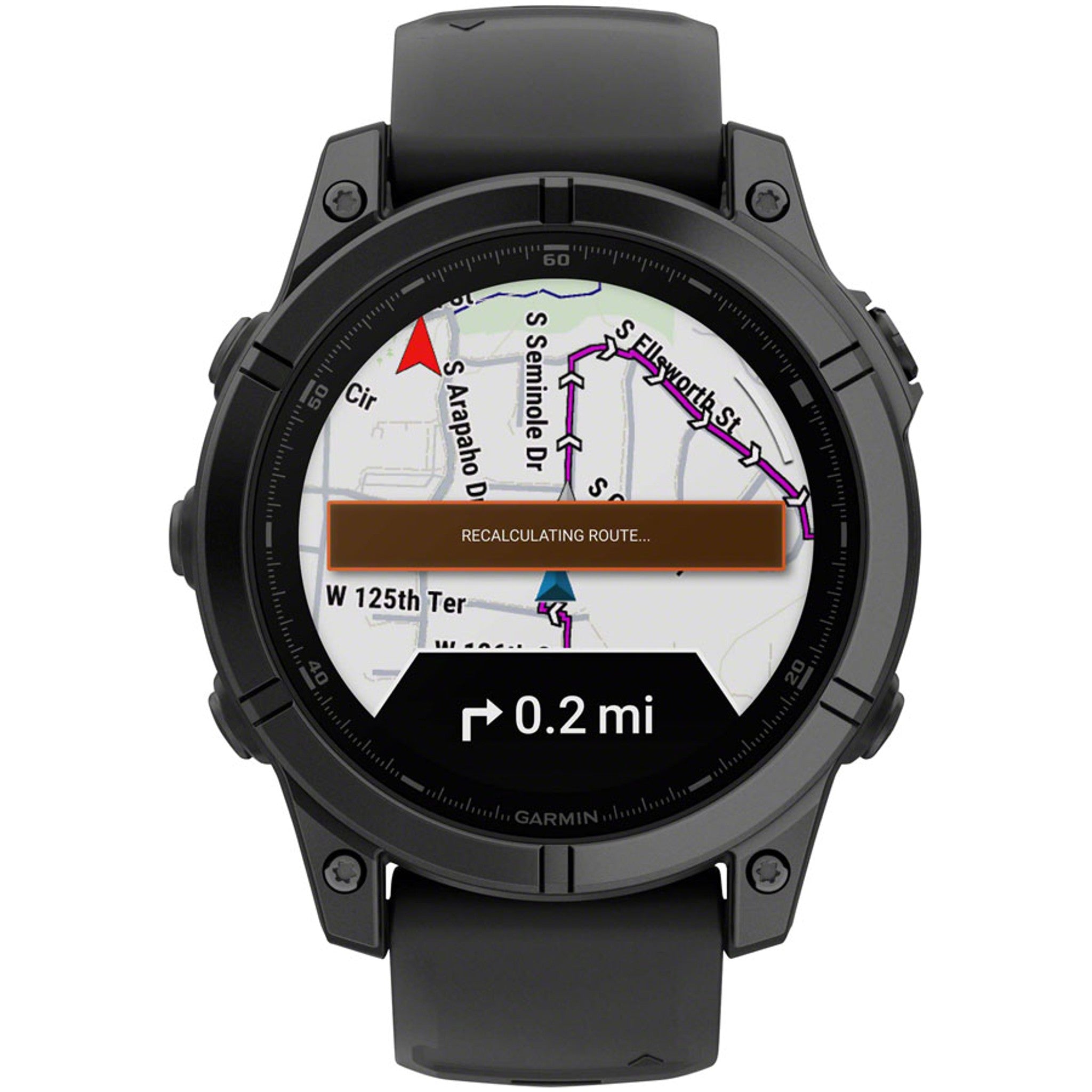 Garmin fenix E Smartwatch - 47mm, AMOLED, Slate Gray Steel with Black Silicone Band