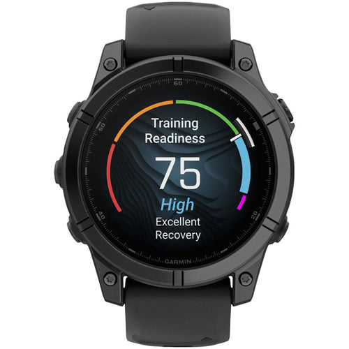 Garmin fenix E Smartwatch - 47mm, AMOLED, Slate Gray Steel with Black Silicone Band