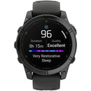 Garmin fenix E Smartwatch - 47mm, AMOLED, Slate Gray Steel with Black Silicone Band