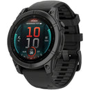 Garmin fenix E Smartwatch - 47mm, AMOLED, Slate Gray Steel with Black Silicone Band