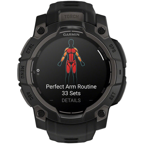 Garmin Instinct 3 GPS Smartwatch - 45mm, AMOLED, Black/Black