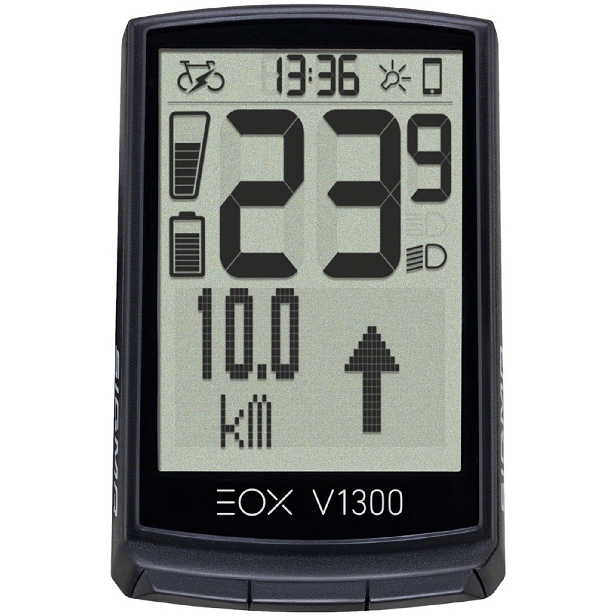EOX View 1300 Bike Computer - Standard Display