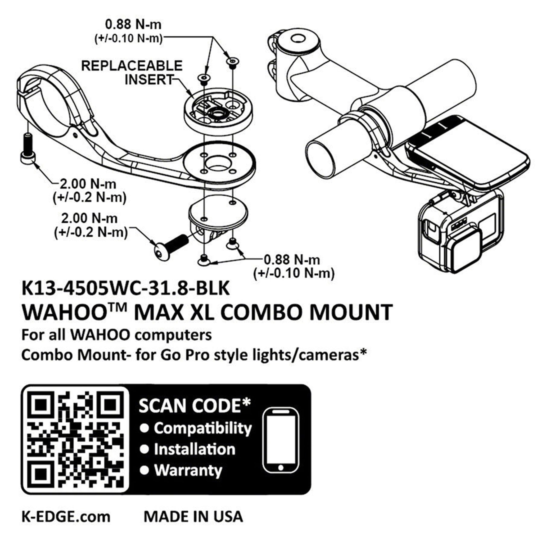Wahoo Max XL Combo Mount