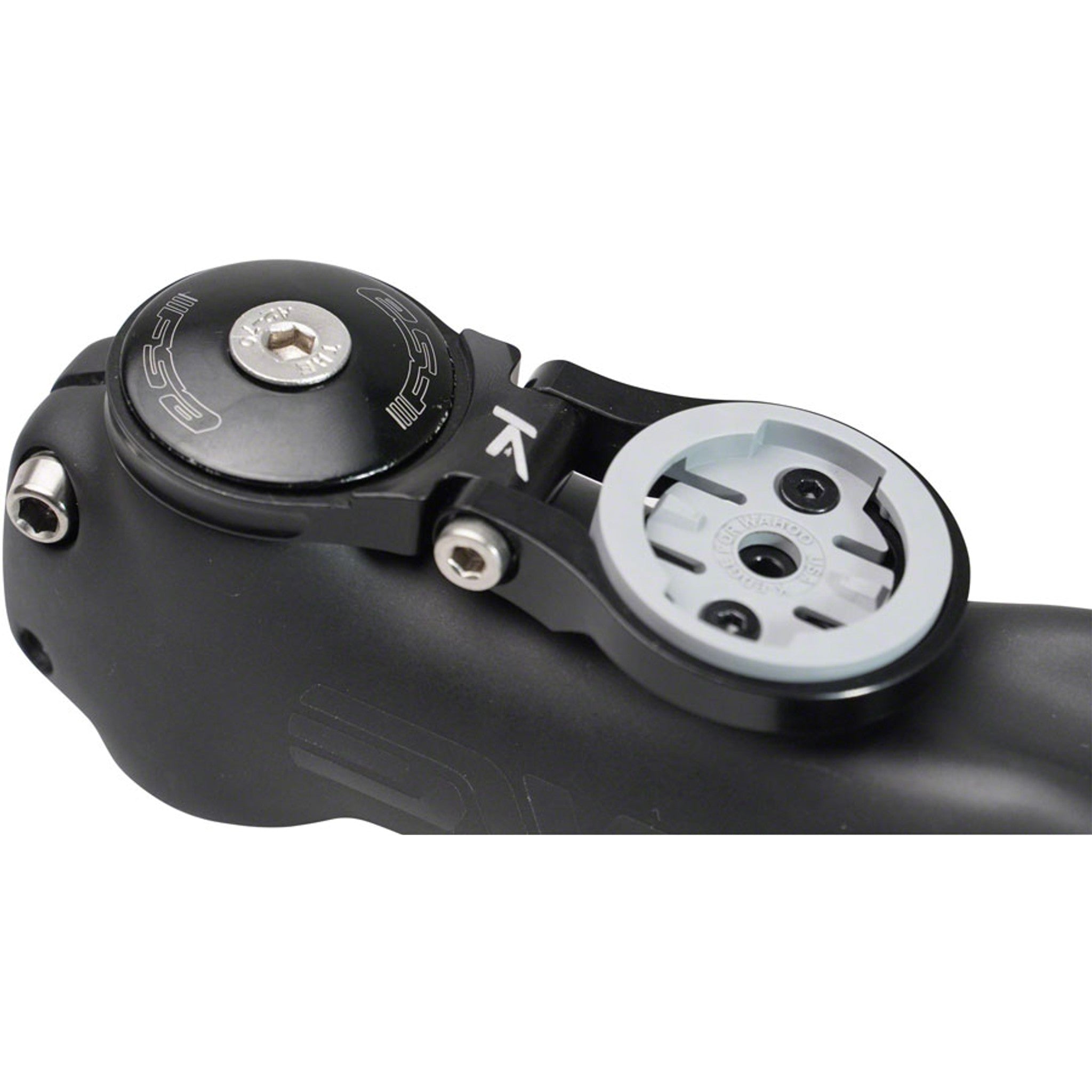 K-EDGE Adjustable Stem Mount for Wahoo Bolt and ELEMNT Computers: Black