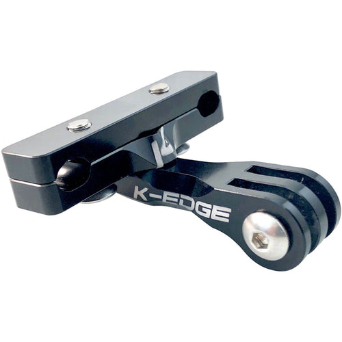 K-EDGE Go BIG Pro Saddle Rail Camera Mount for GoPro, Garmin, and Shimano, Black