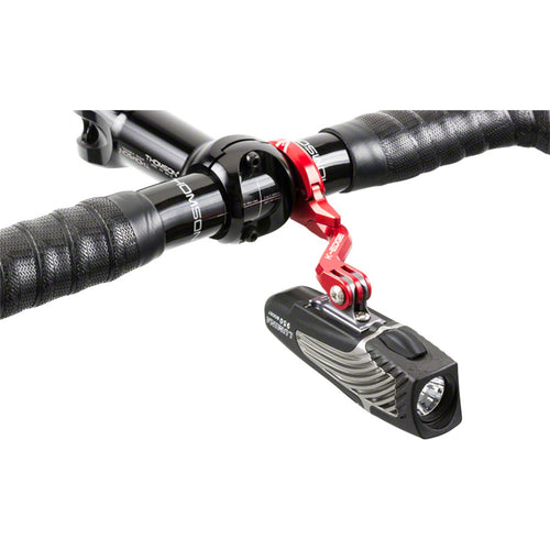 K-EDGE Go Big Pro Universal Action Camera and Light On-Center Handlebar Mount 31.8mm: Black