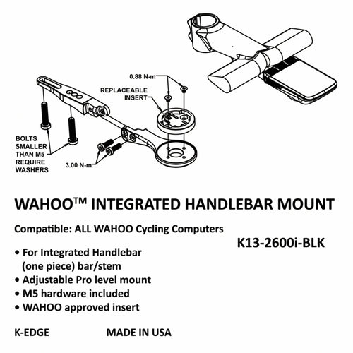 Integrated Handlebar System Mount for Wahoo