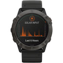 Fenix 6X Pro Solar GPS Watch - Carbon Gray/Black