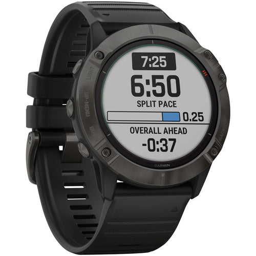 Fenix 6X Pro Solar GPS Watch - Carbon Gray/Black