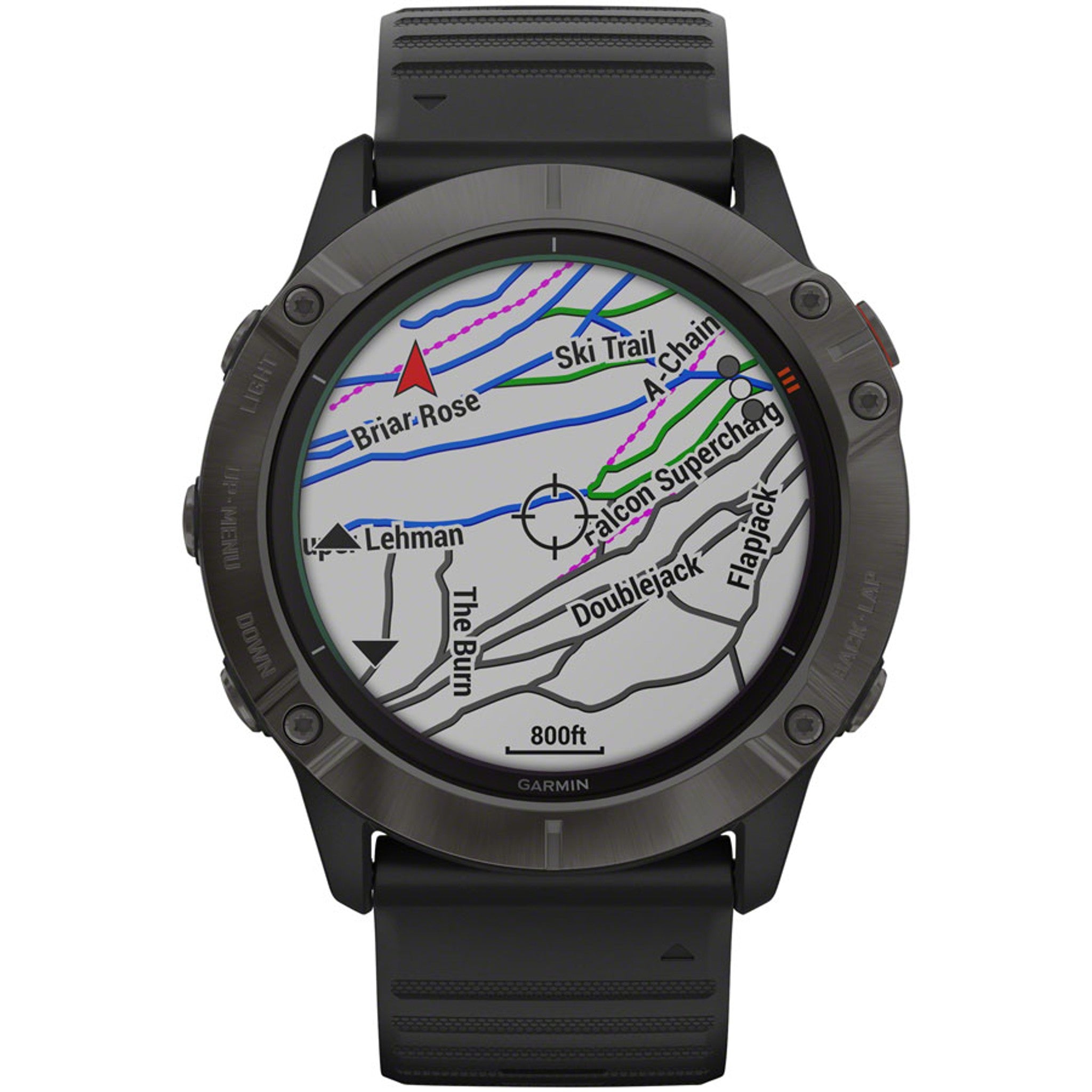 Fenix 6X Pro Solar GPS Watch - Carbon Gray/Black