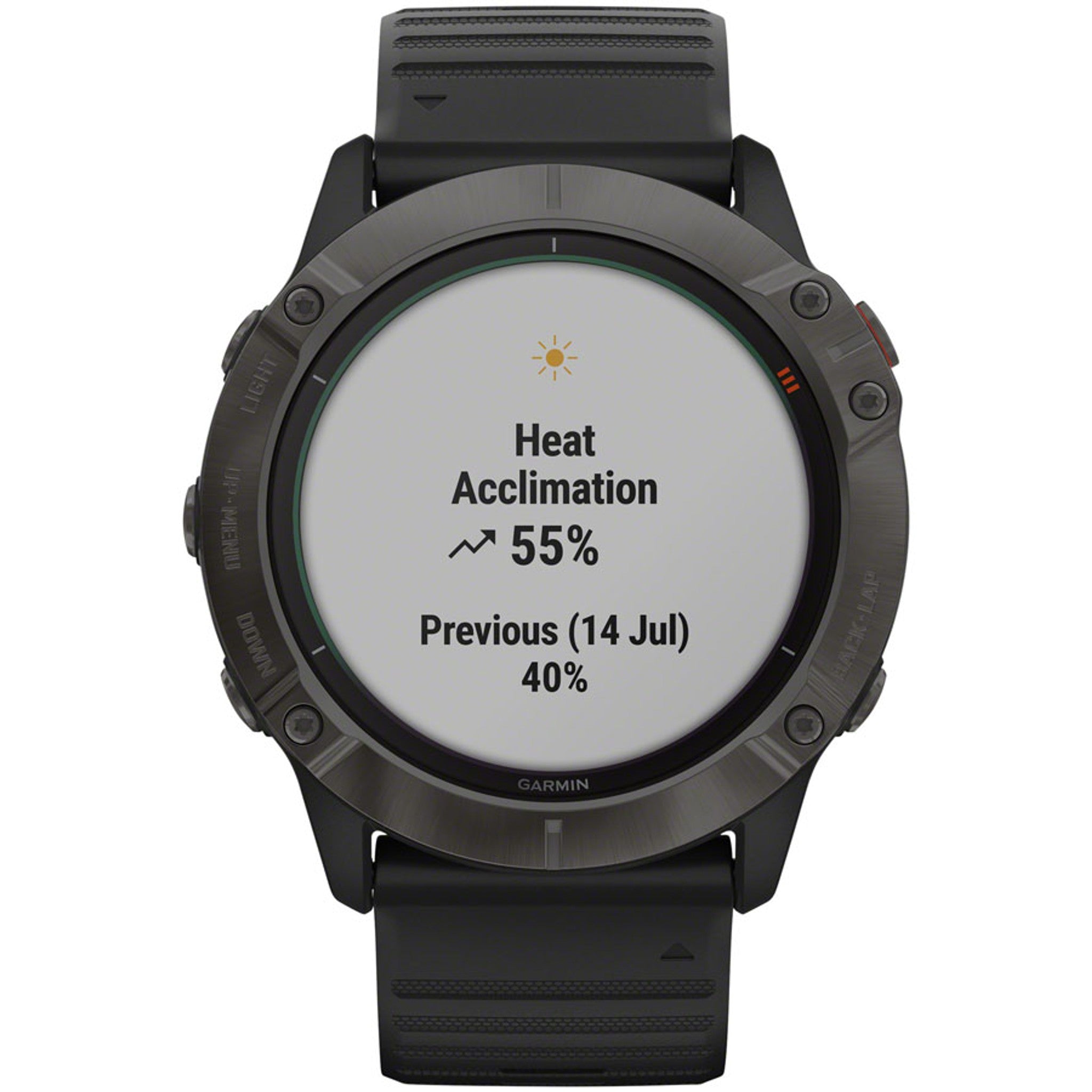 Fenix 6X Pro Solar GPS Watch - Carbon Gray/Black