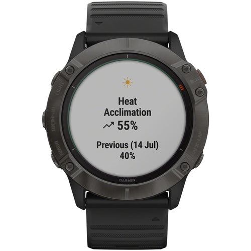 Fenix 6X Pro Solar GPS Watch - Carbon Gray/Black