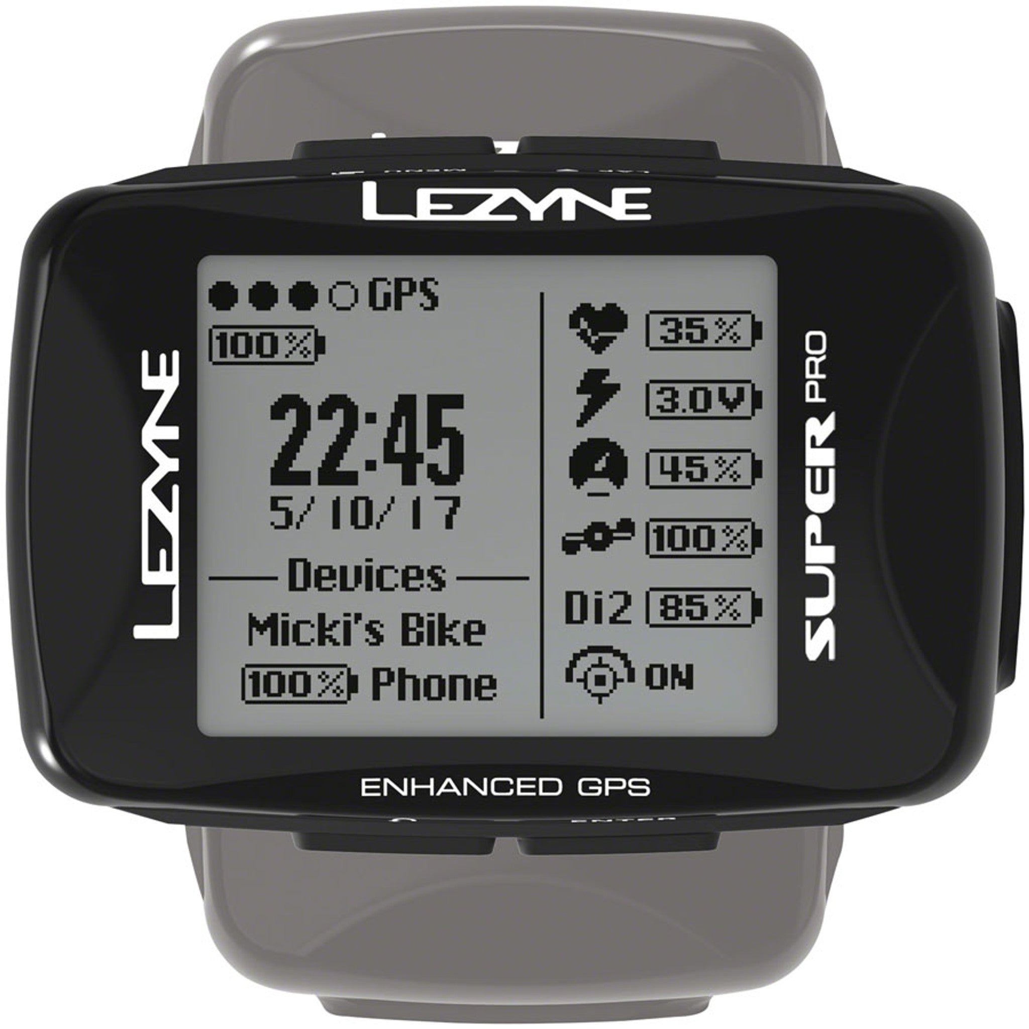 Super Pro GPS Loaded Bike Computer - GPS, Wireless, Heart Rate Monitor, Black