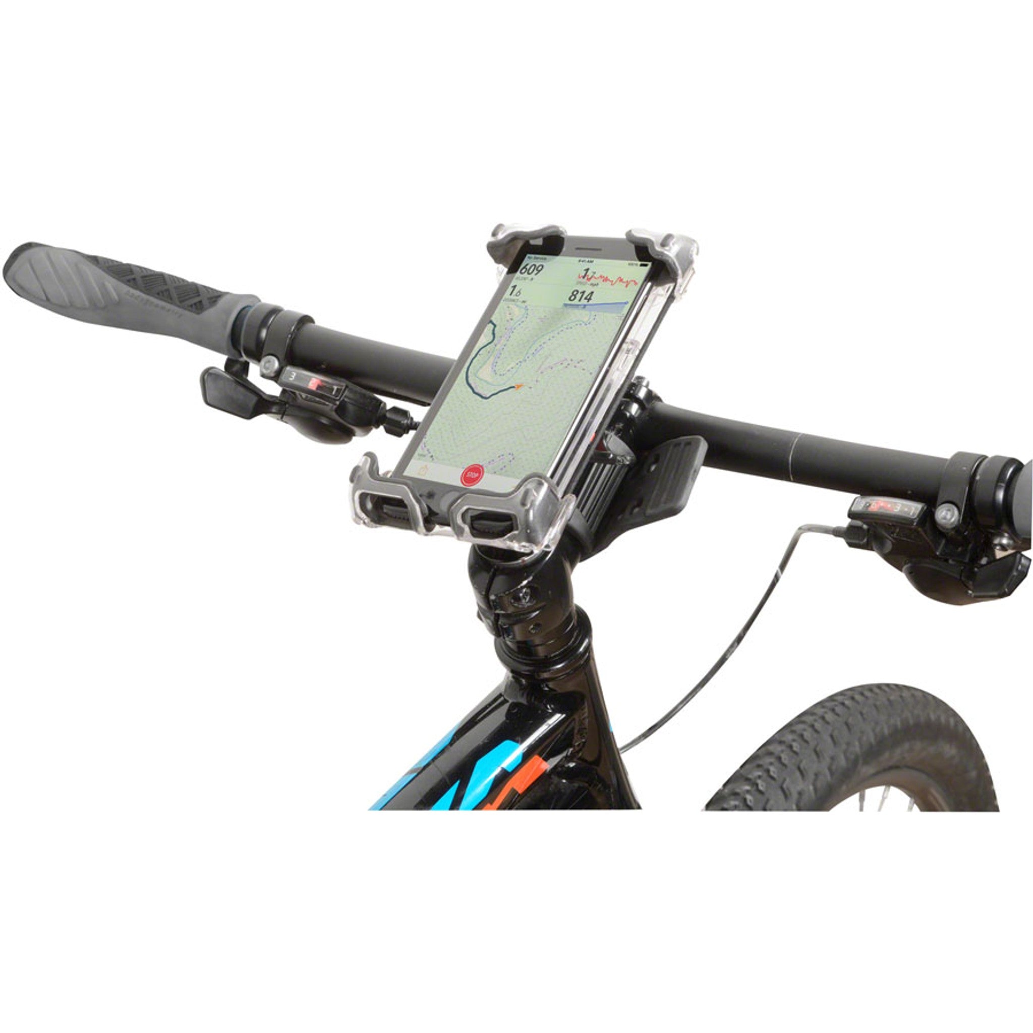 Delta Hefty Holder Plus Smartphone Bike Mount - Clear Gray