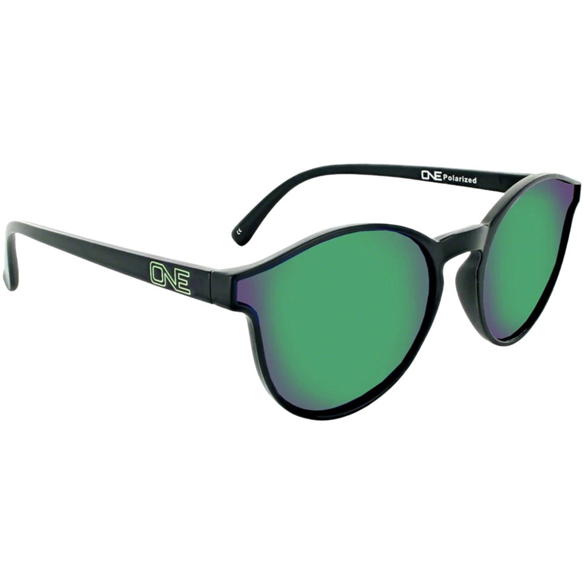 ONE Proviso Sunglasses - Matte Black/Polarized Smoke with Green Mirror