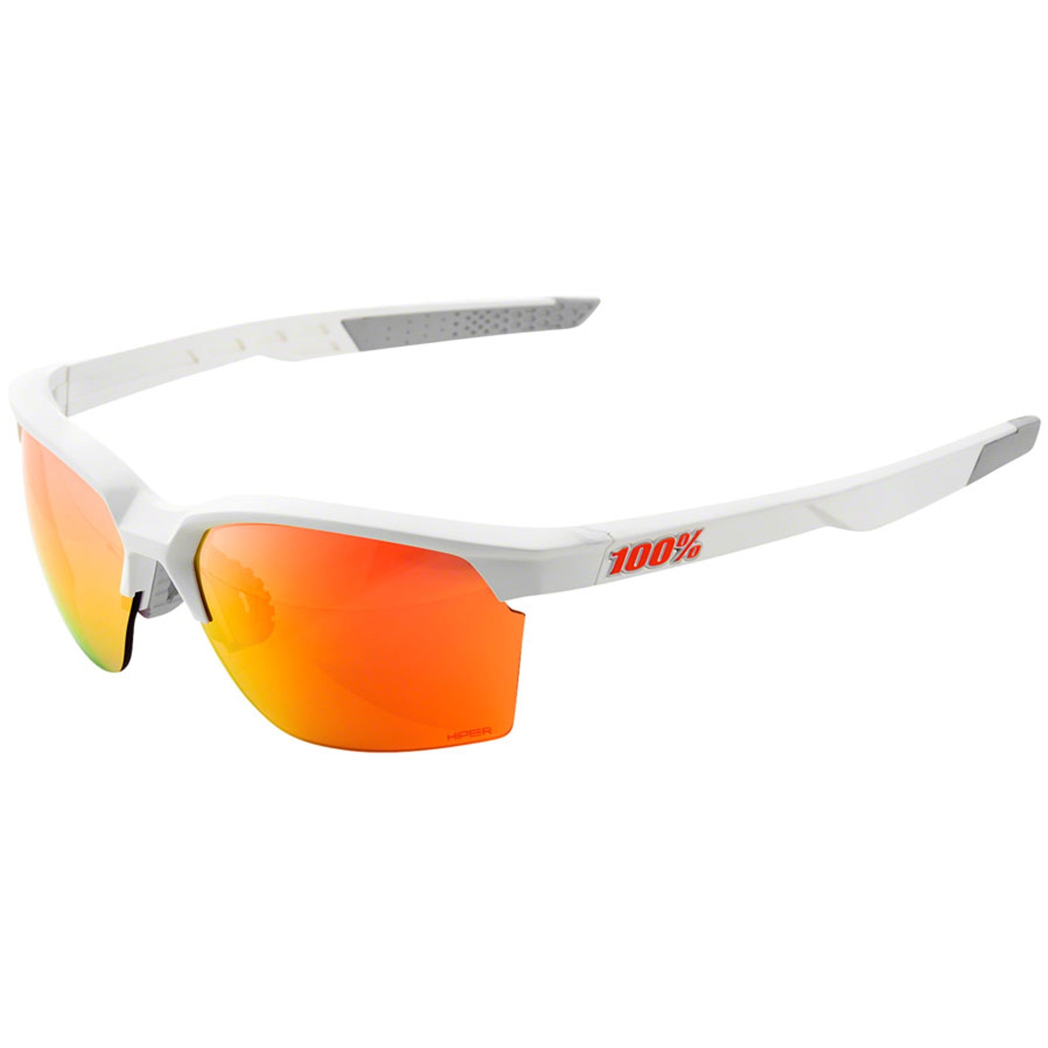 Sportcoupe Sunglasses - Soft Tact White, HiPER Red Multilayer Mirror Lens