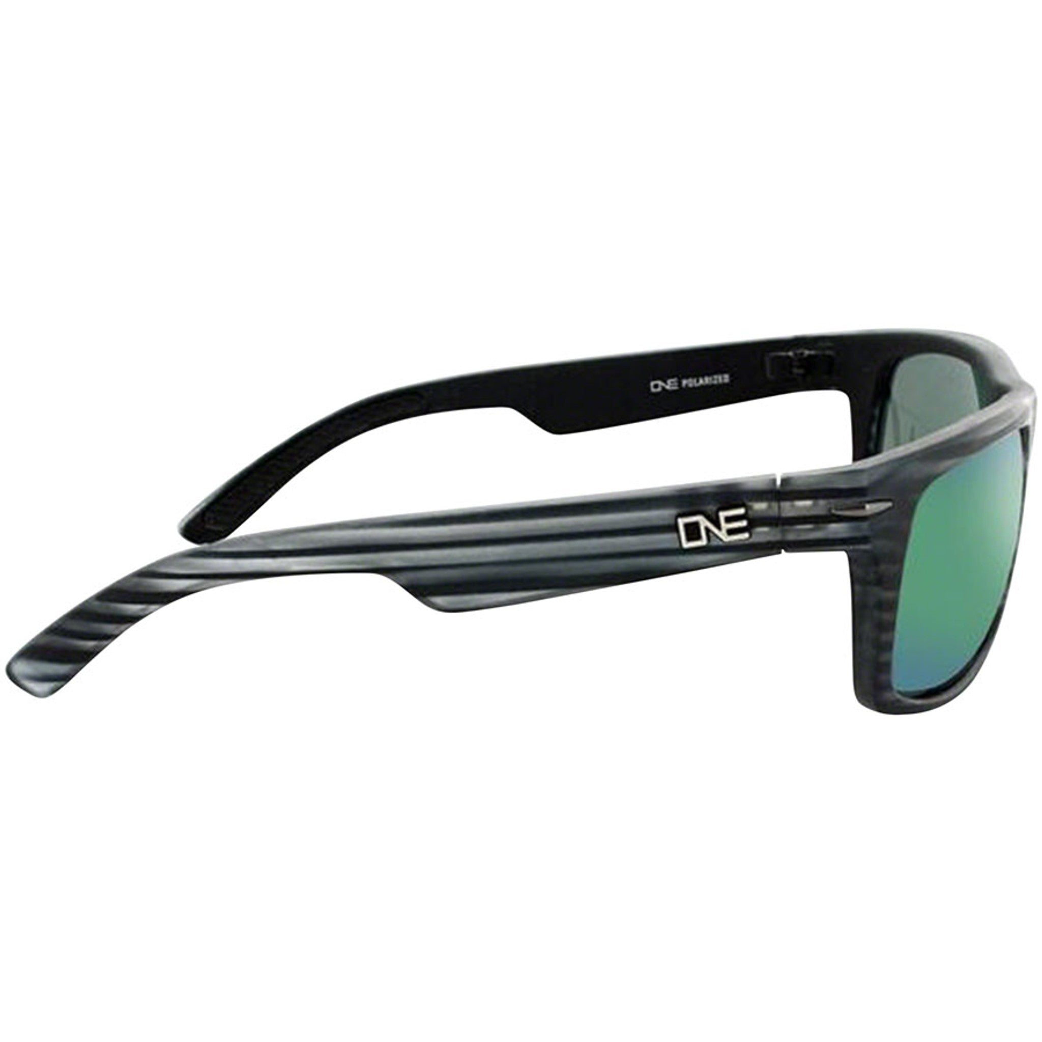 ONE Timberline Polarized Sunglasses: Matte Driftwood Gray with Polarized Smoke Green Mirror Lens
