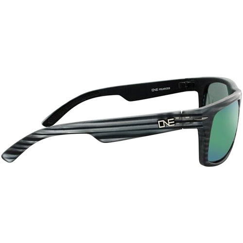 ONE Timberline Polarized Sunglasses: Matte Driftwood Gray with Polarized Smoke Green Mirror Lens
