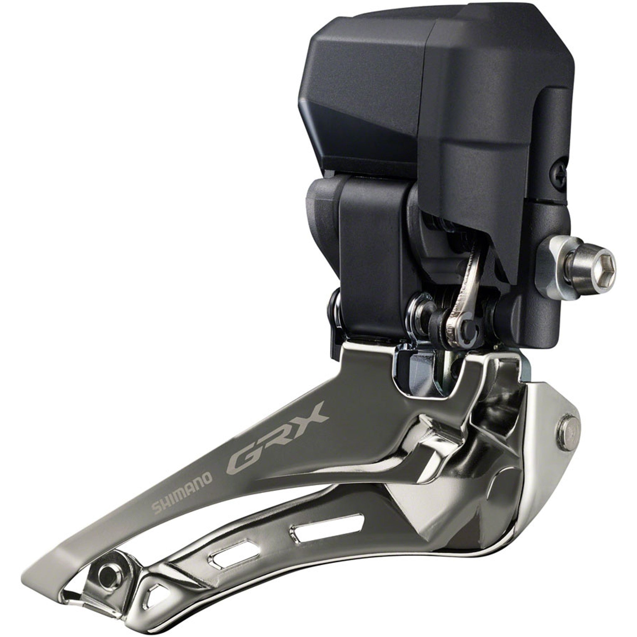 GRX FD-RX825 Di2 Front Derailleur - 2x12-Speed, Braze-on, Down Swing, For 46-48t Max, Black/Silver
