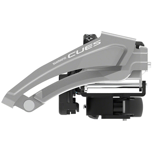 CUES FD-U4010-L Front Derailleur - 9-Speed, Double, Top-Swing, Low Clamp Mount, 46t Max, Black/Silver