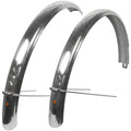 Fluted 700c x 63 Fender Set: Polished Silver (700c x 55)