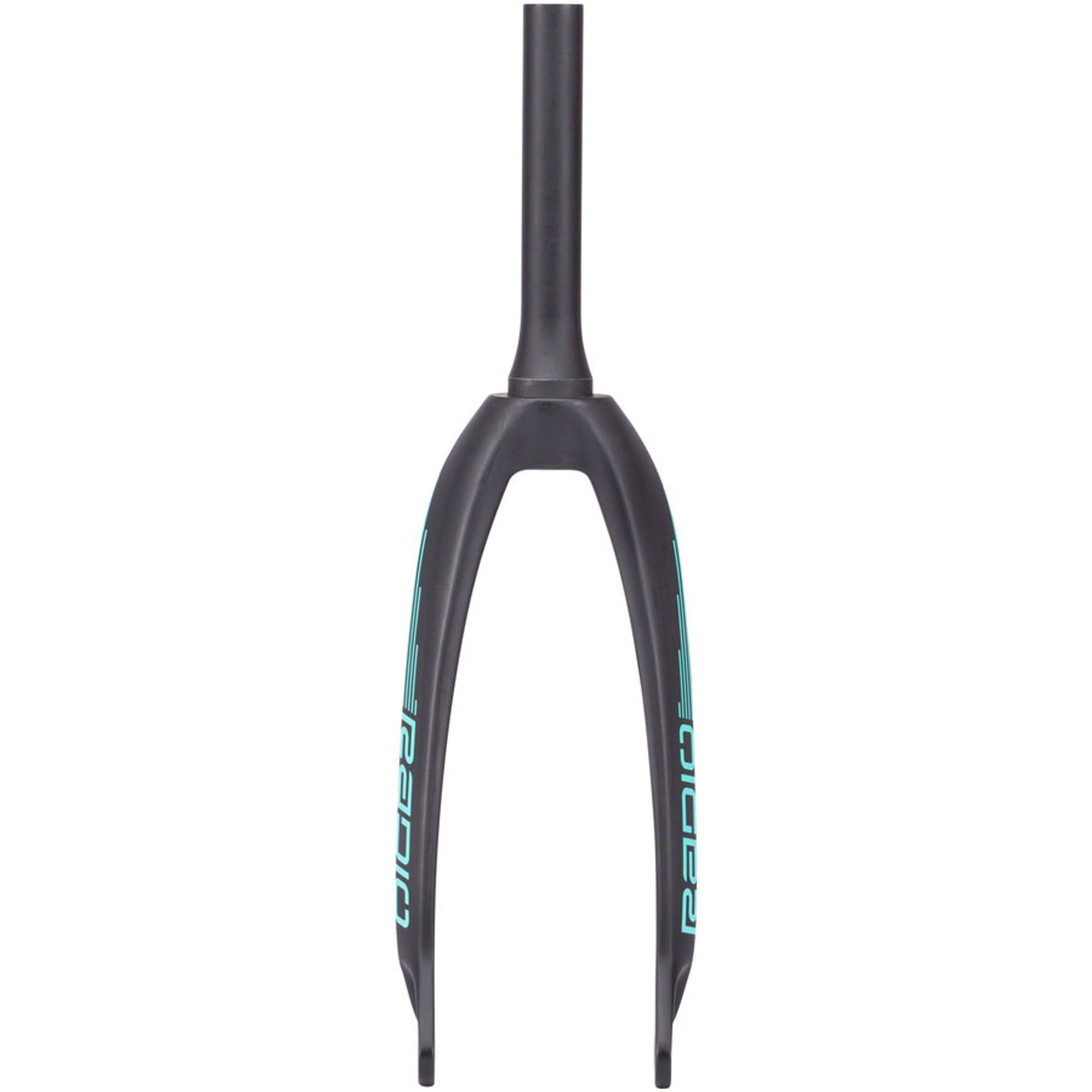 Raceline Solar Carbon Fork - 1 1/8-1-1/2'', 20mm Dropouts, Black/Teal
