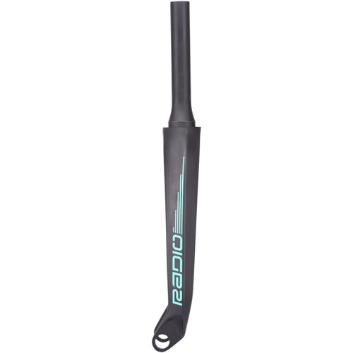Raceline Solar Carbon Fork - 1 1/8-1-1/2'', 20mm Dropouts, Black/Teal
