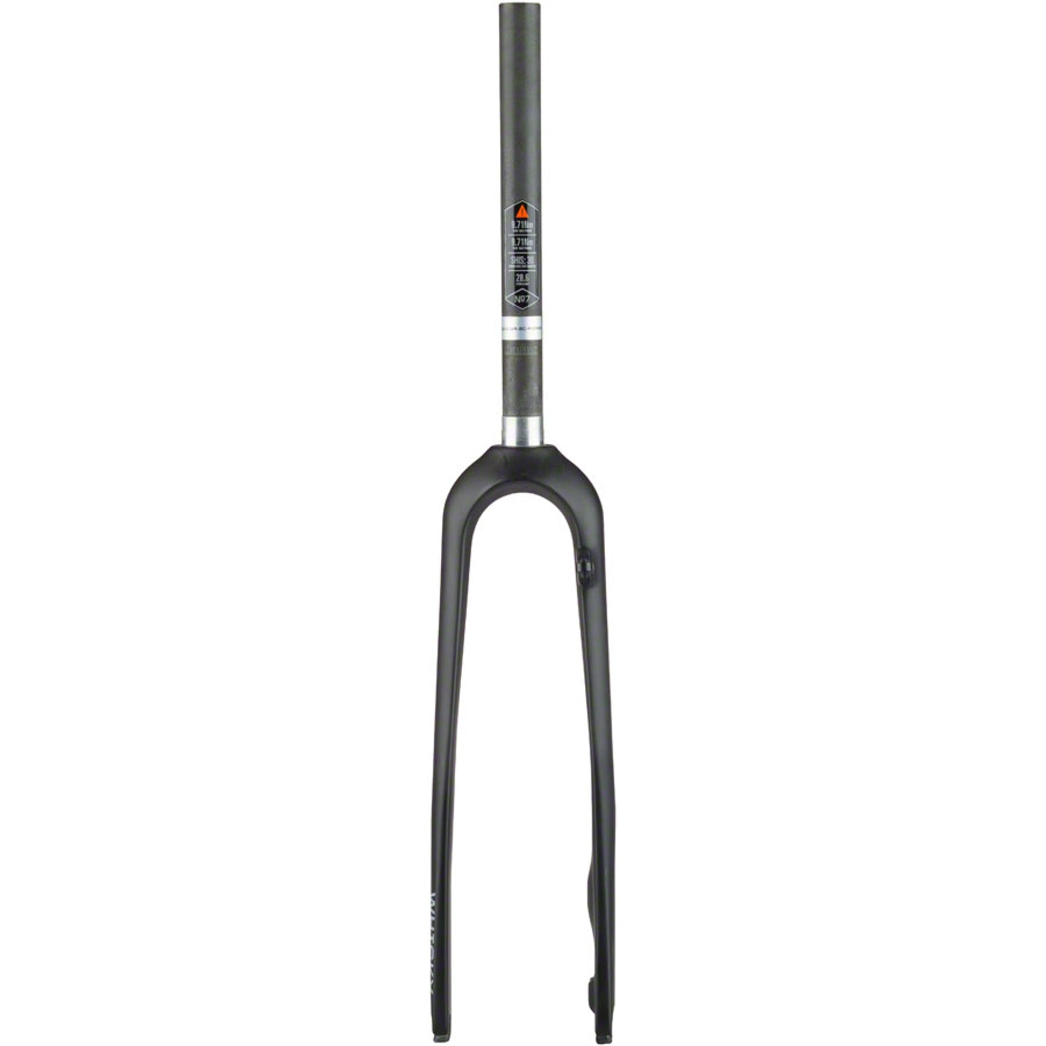 WHISKY No.7 CX Fork - QR, 1-1/8" Straight Carbon Steerer, Post MountDisc, Matte Black