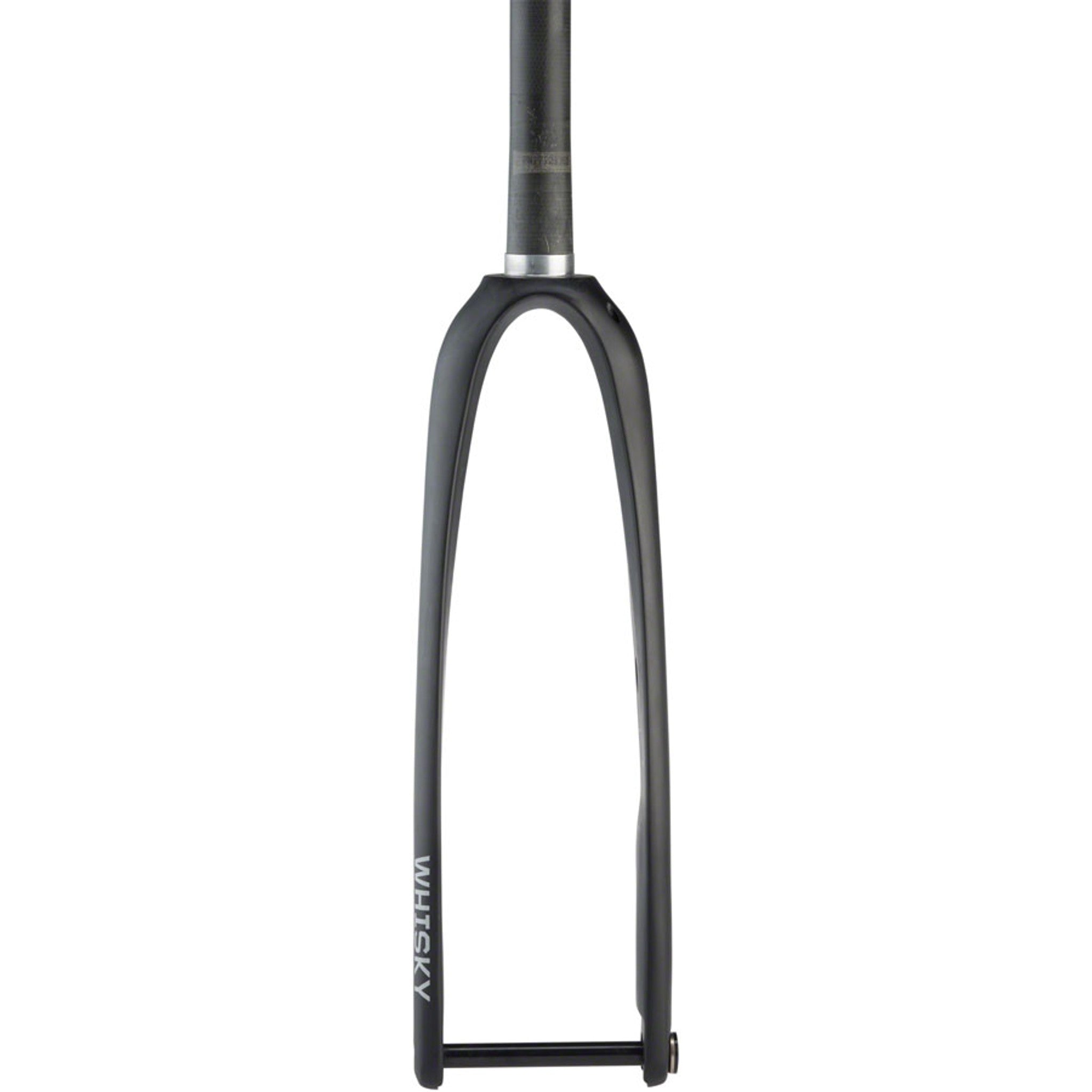 WHISKY No.9 RD Fork - 12mm Thru-Axle, 1-1/4" Tapered Carbon Steerer, Flat Mount Disc, Matte Black