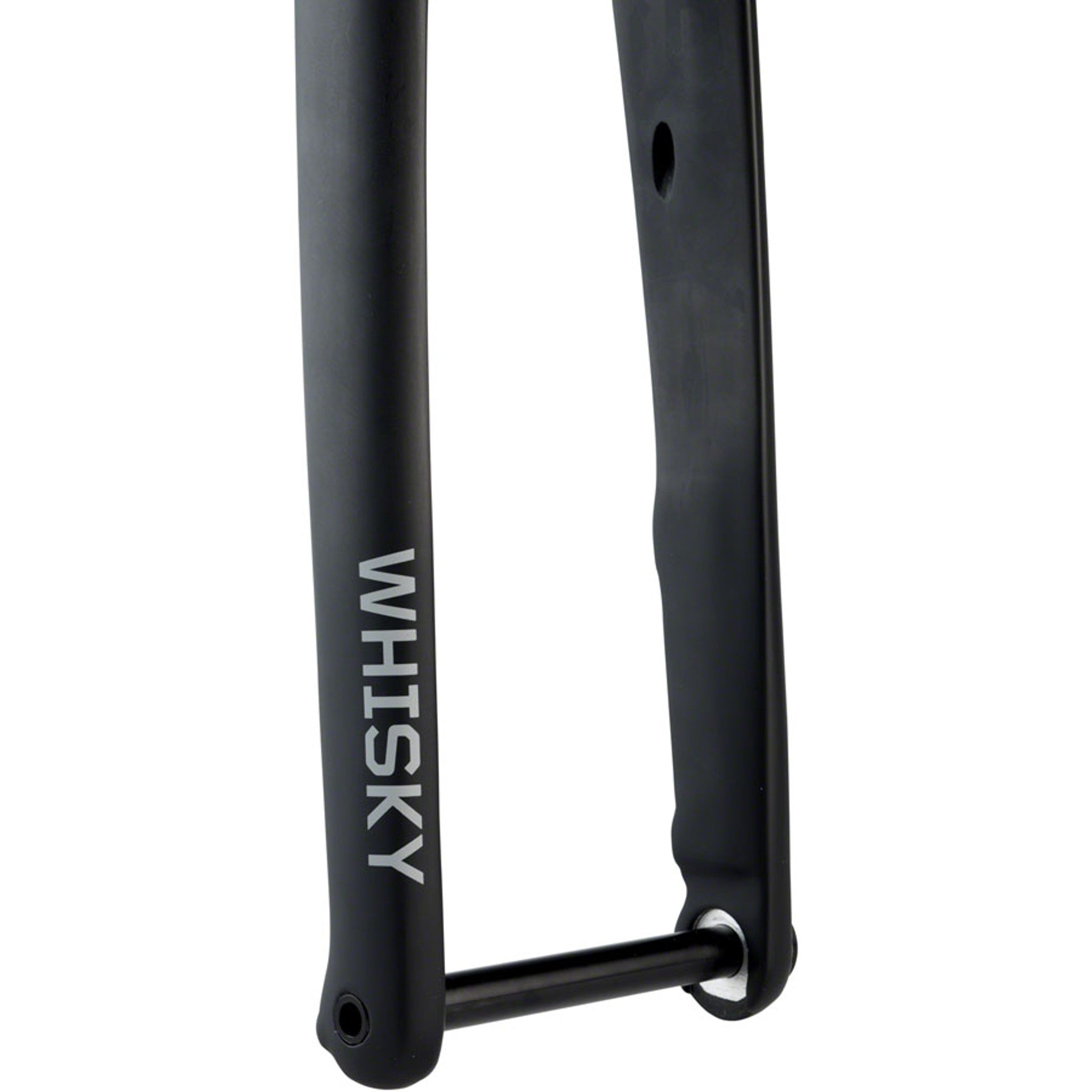 WHISKY No.9 RD Fork - 12mm Thru-Axle, 1-1/4" Tapered Carbon Steerer, Flat Mount Disc, Matte Black