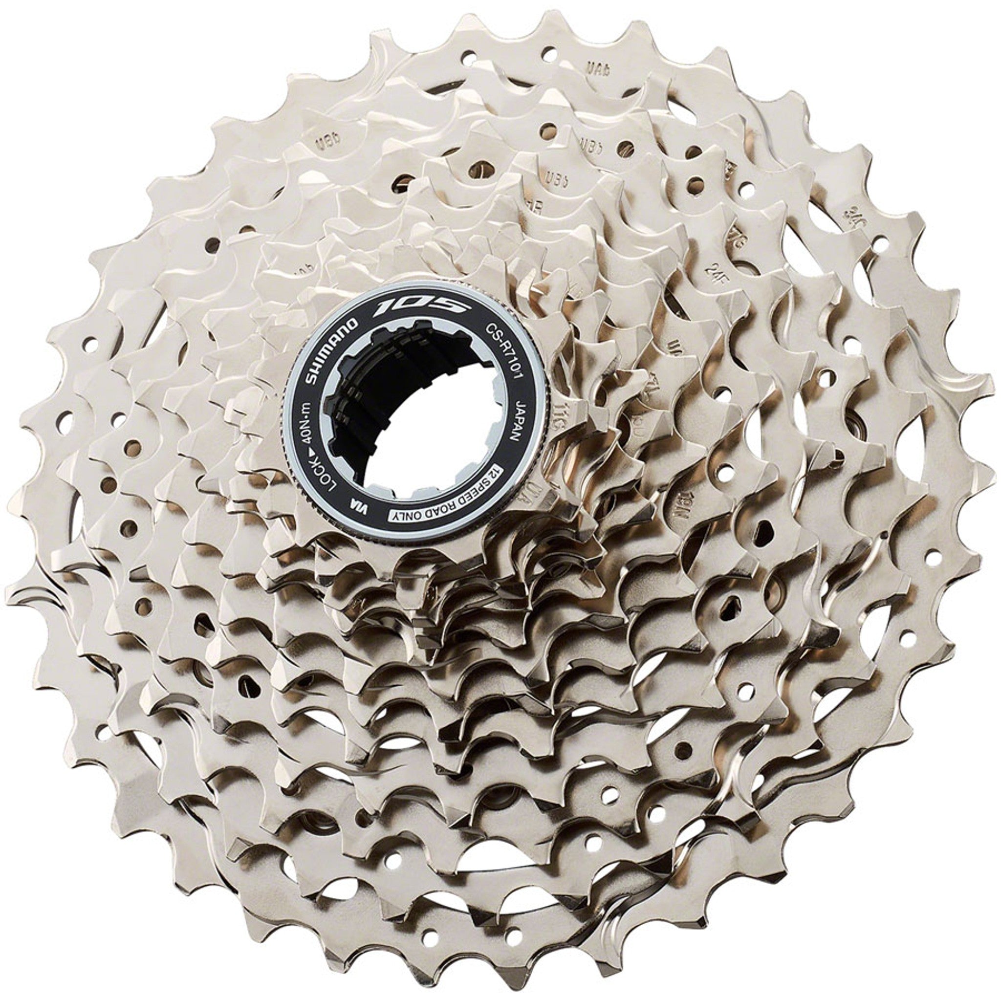 105 CS-R7101-12 Cassette - 12-Speed, 11-34t, HG L2, Silver