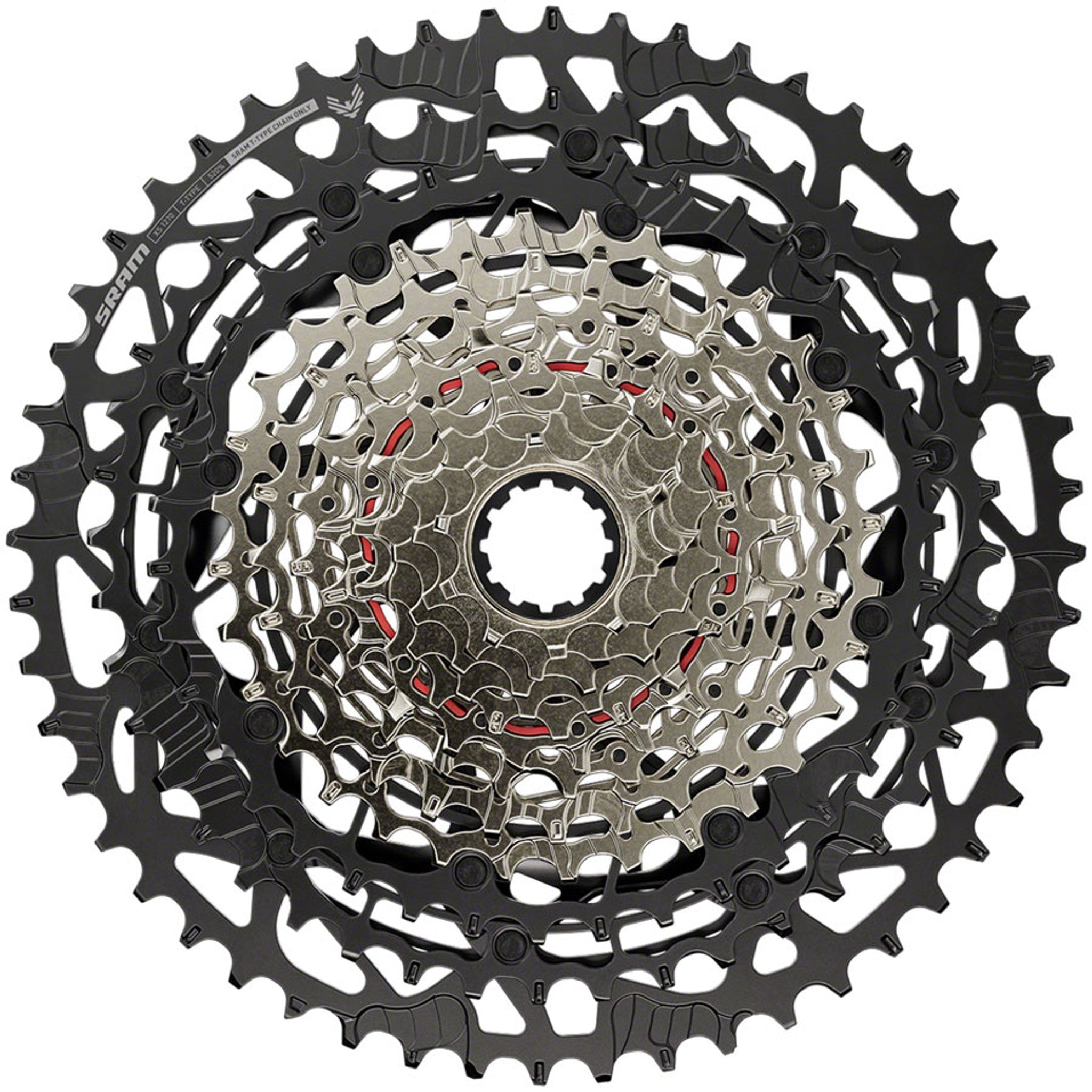 Eagle T-Type XS-1270 Cassette - 12-Speed, 10-52t, For HG (8-10) Driver, Silver/Black