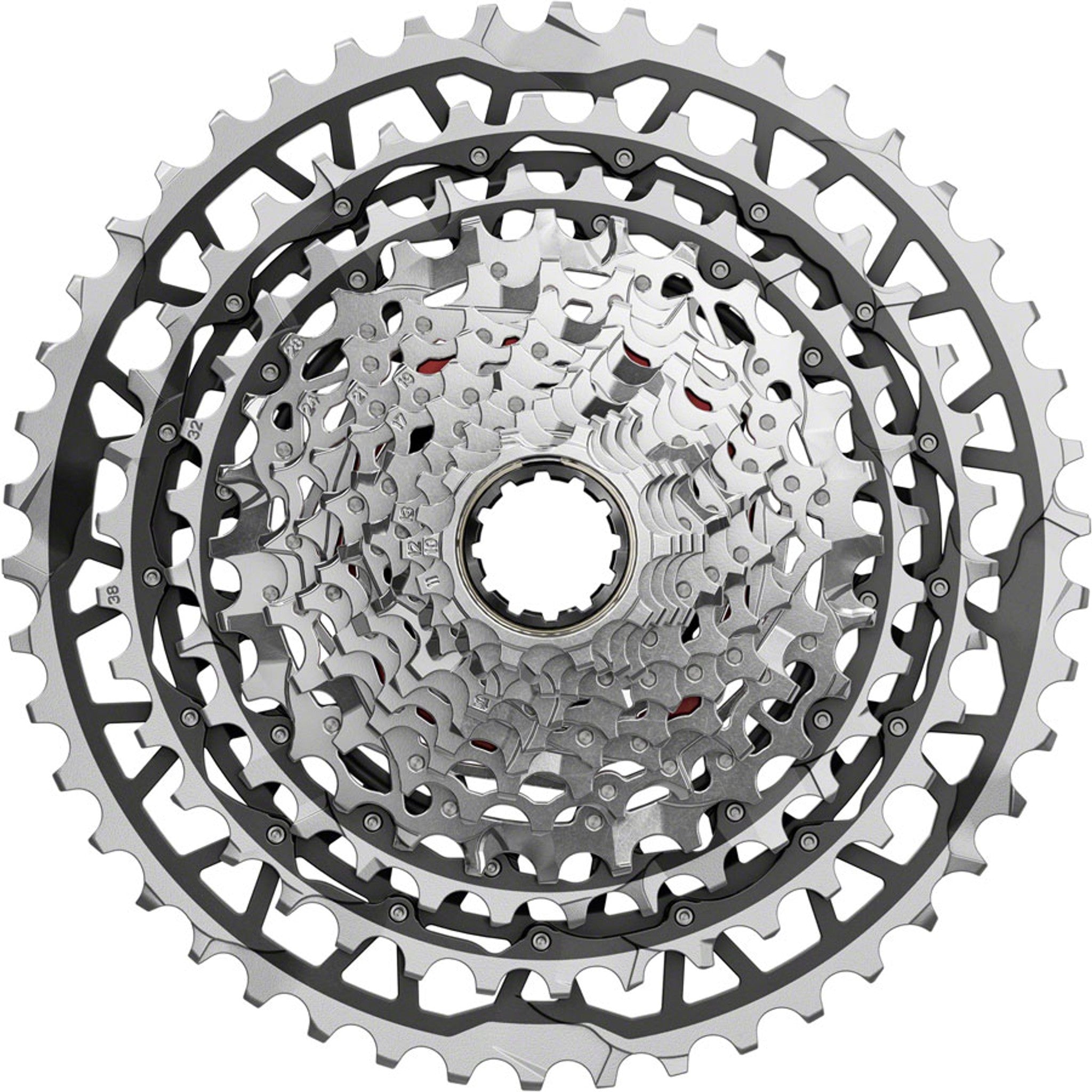 SRAM Force XPLR XG-1371 Cassette - 13-Speed, 10-46t, For XDR Driver, Silver, E1