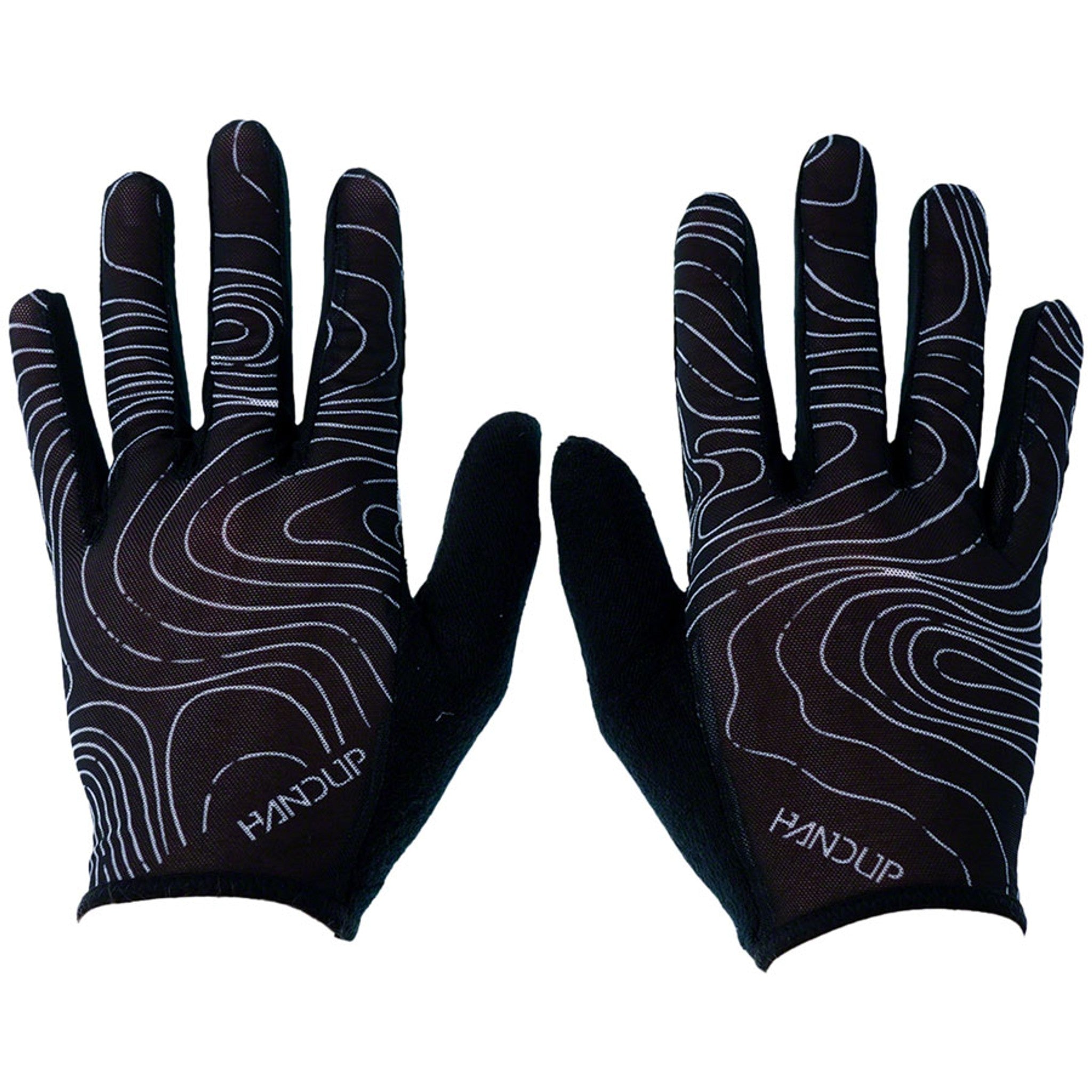 Vented Gloves - Topo Map Black
