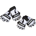 Strider Fingerless Riding Gloves - White/Black, Full Finger, Youth, Large