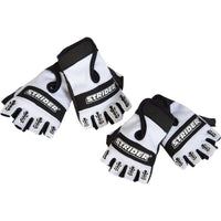 Strider Fingerless Riding Gloves - White/Black, Full Finger, Youth, Large