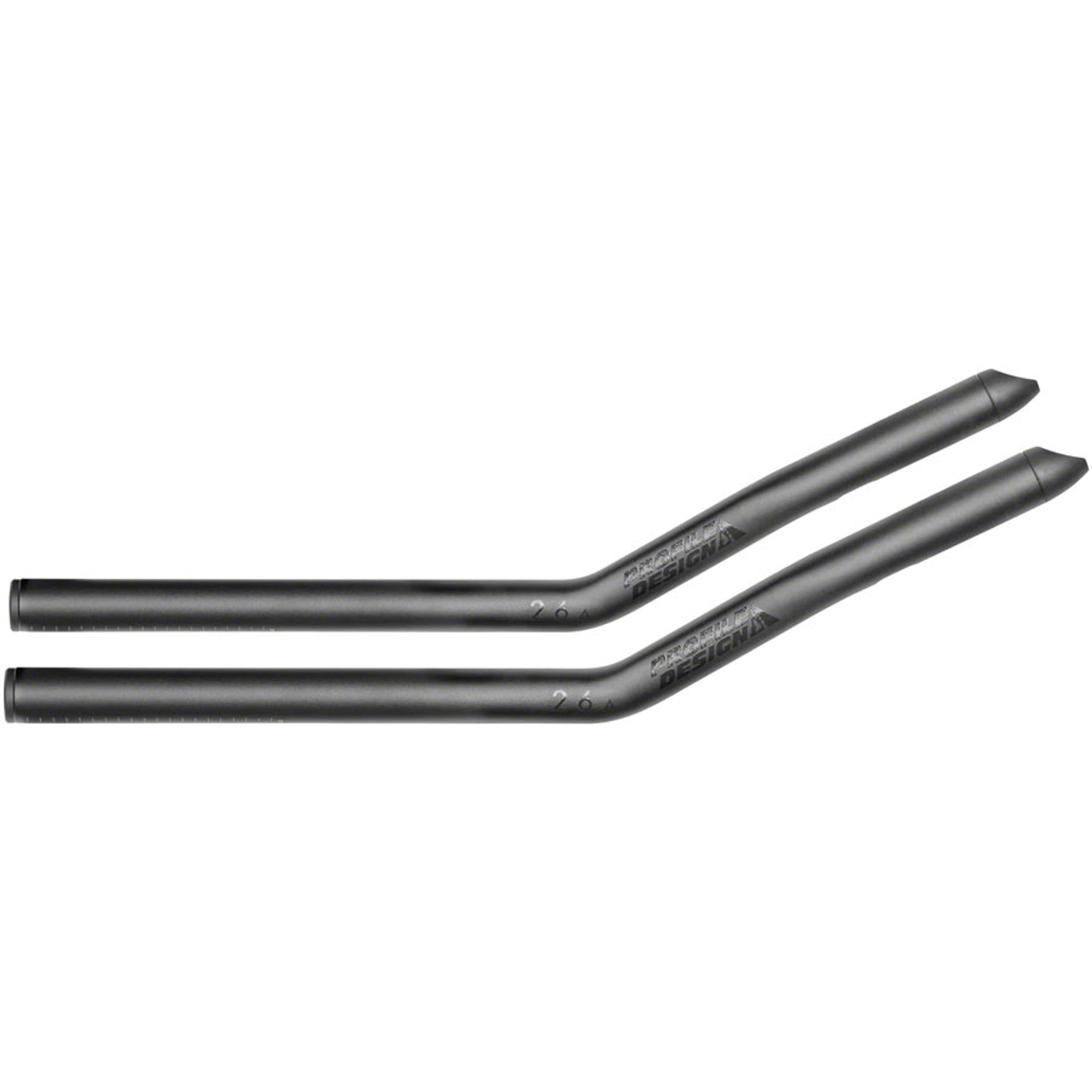 26a Aluminum Aerobar Extensions - Aluminum, 400mm, Black