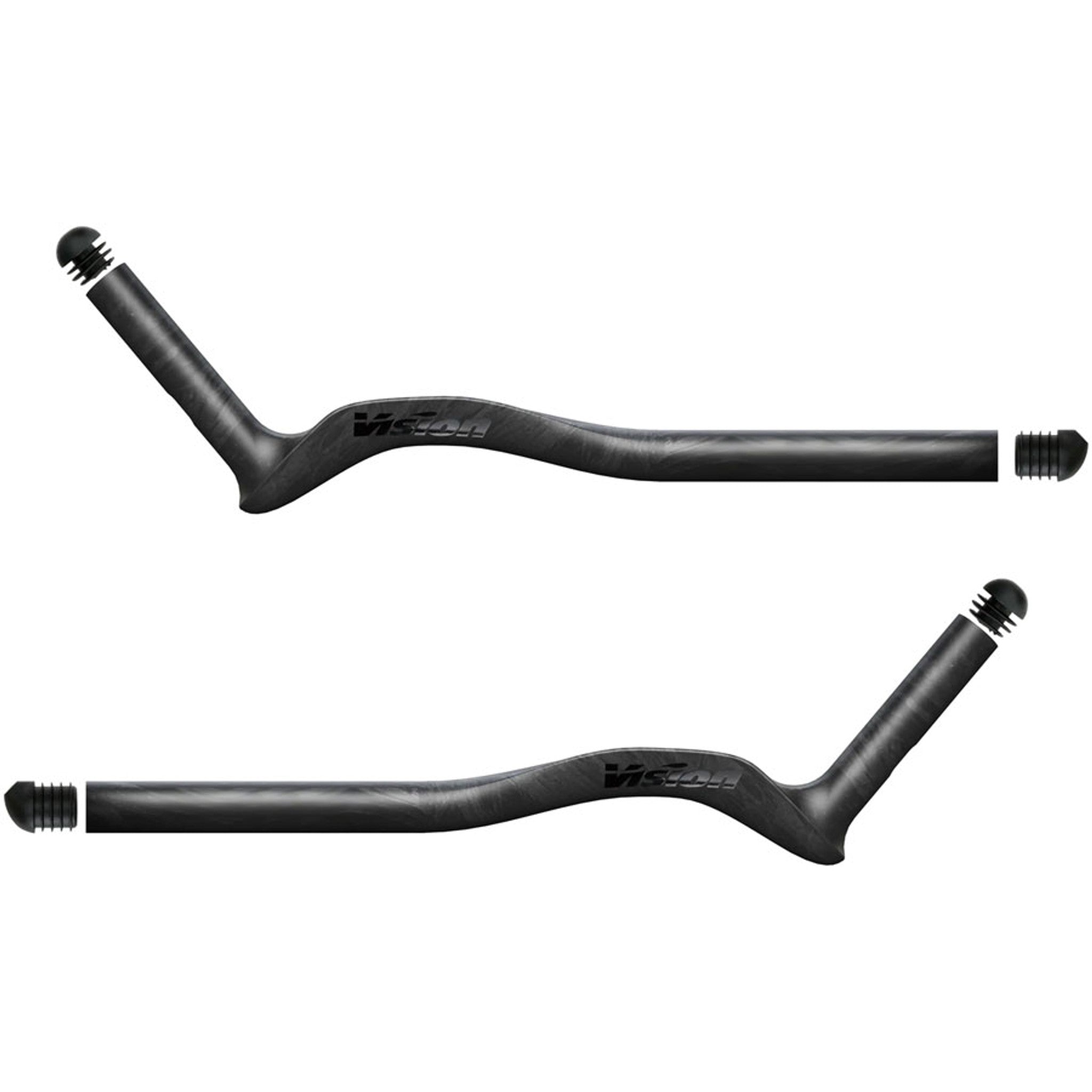 Vision Speed Extensions, 400mm Length, J-Bend Shape, Aero Bar Add-on – Carbon