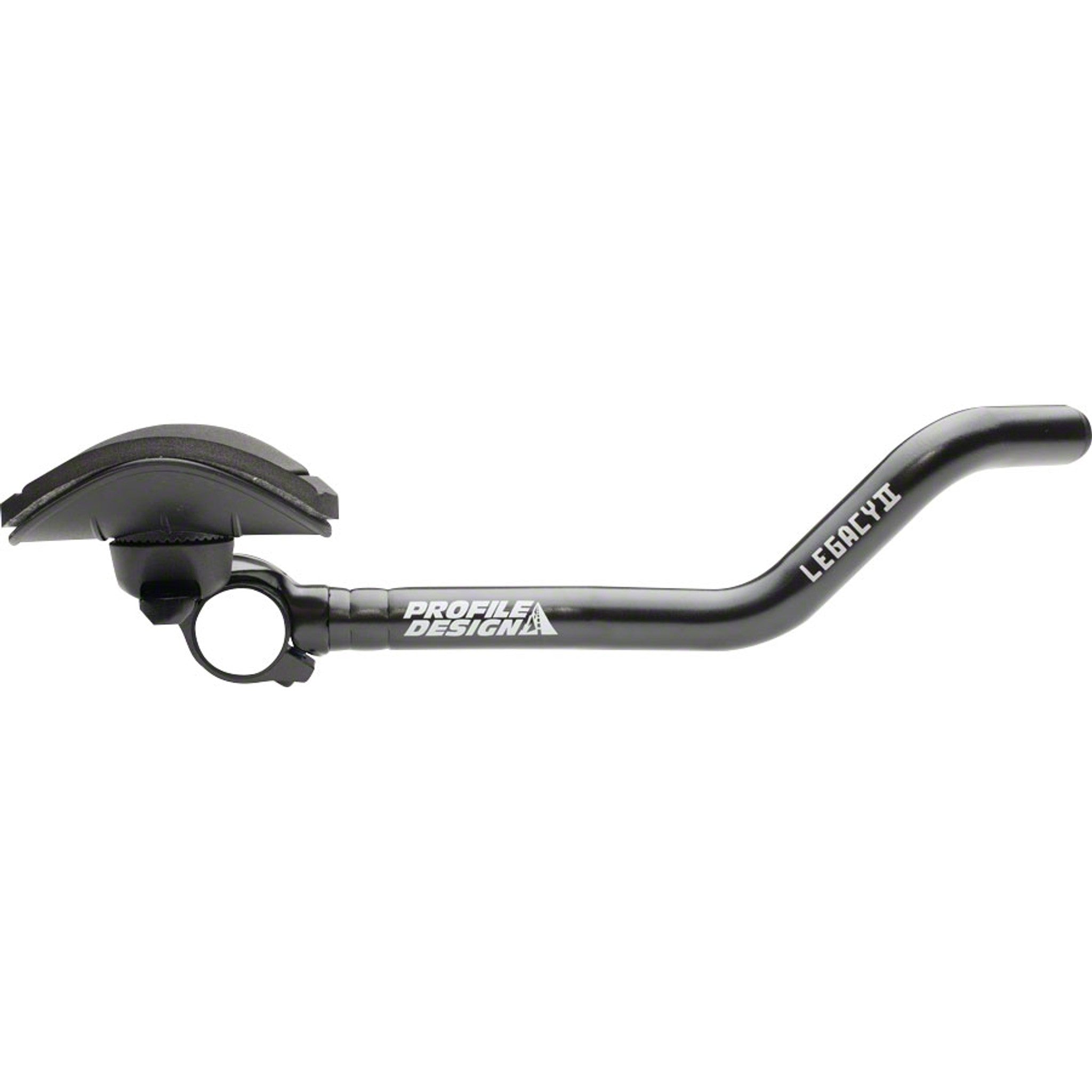 Legacy II Aluminum Aerobar: with ZB Bracket and Venturi Armrest, Matte Black