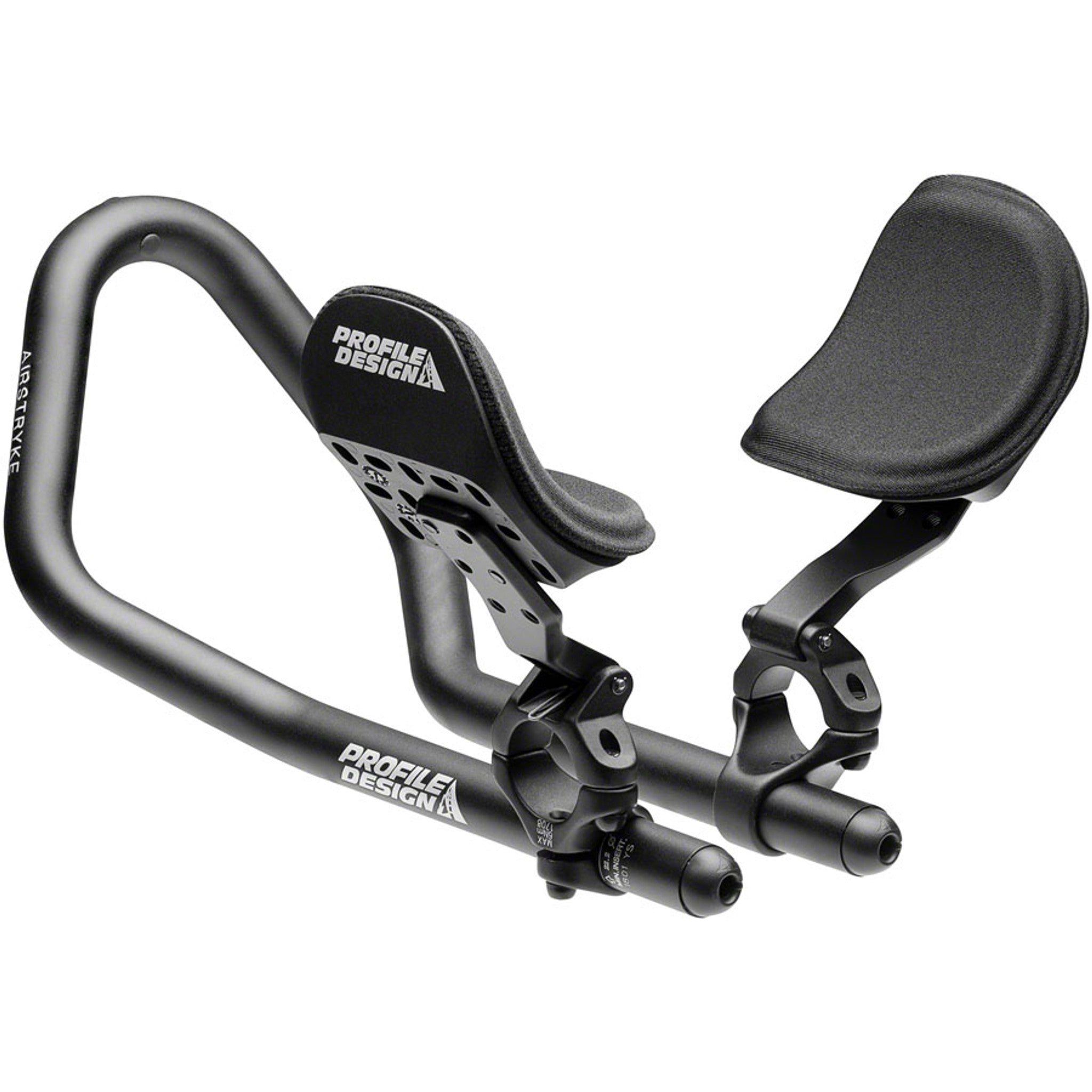 Airstryke II Aluminum Aerobar: Ergo Armrest, L2 Flip-Up Bracket, Matte Black
