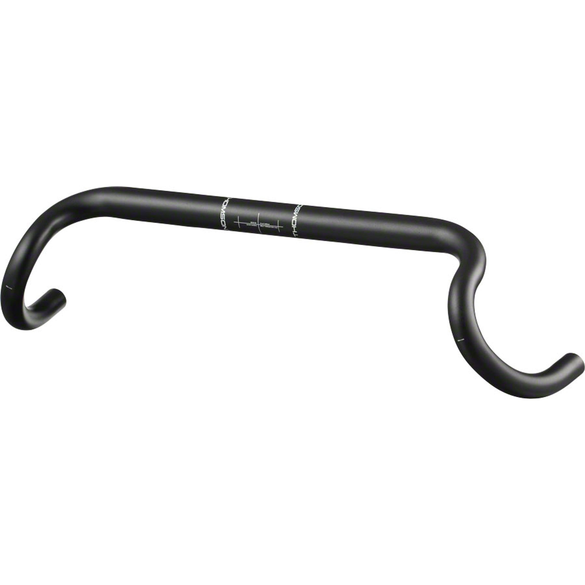 Thomson Road Alloy Off-Road Drop Handlebar - Aluminum, 31.8mm, 46cm, Black