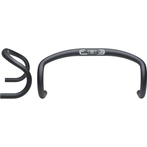 Pista Track Drop Handlebar - Aluminum, 42cm, 31.7mm, Black