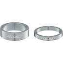 Classic Headset Spacers - 1-1/8", 10mm (x2), 5 mm (x3), Silver