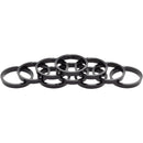 Tapered Headset Stack Spacer - 28.6, 5mm, Aluminum, Black, Bag of 10